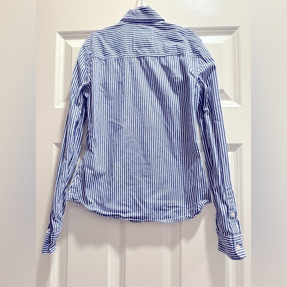 Abercrombie Kids EUC Sz S Blue Striped Button Down Shirt - Picture 3 of 3